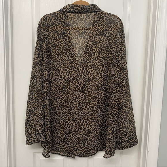 Secret Treasures Long Sleeve Cheetah Print Sleep Shirt XXXL - Picture 2 of 12